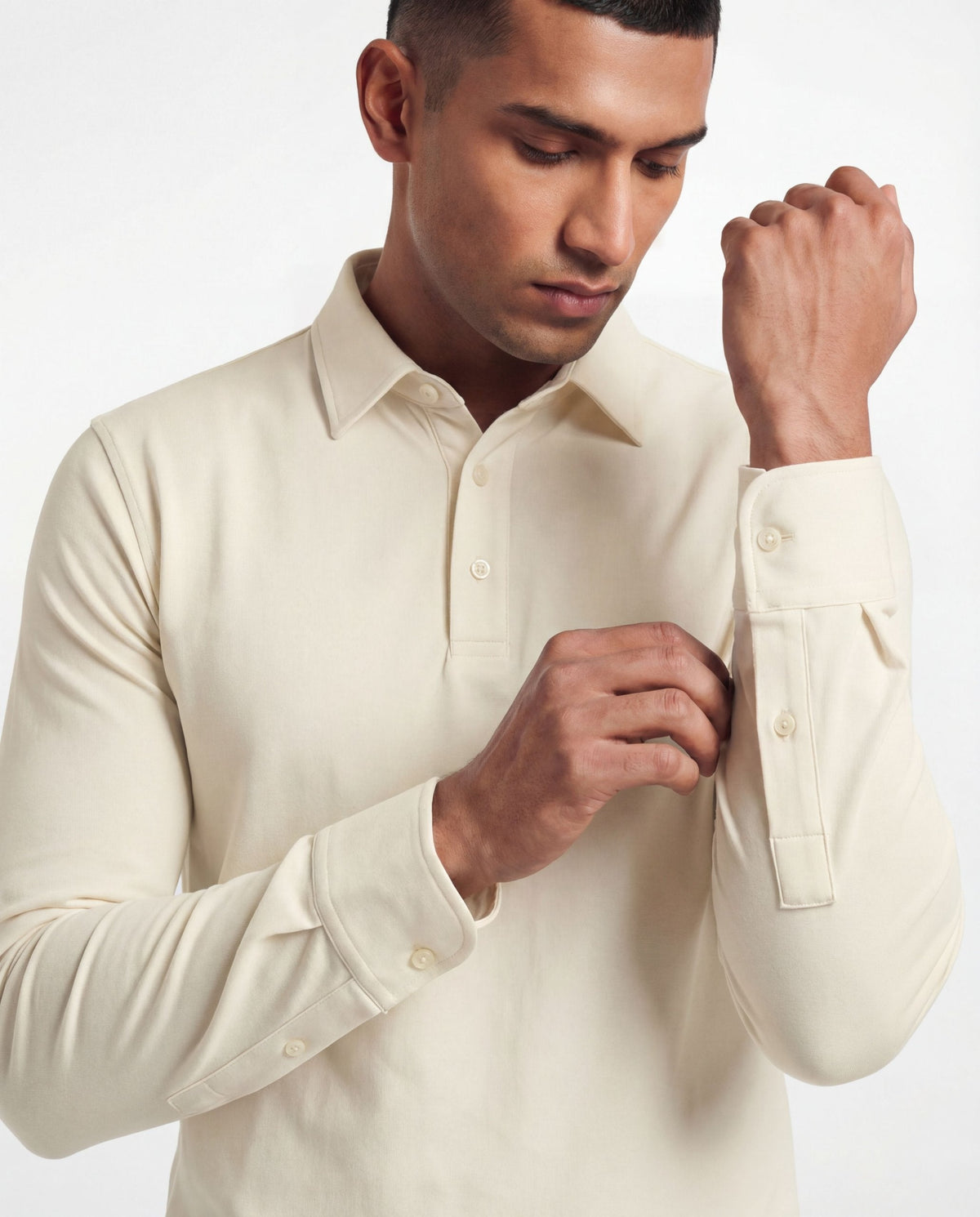 Maison Darya cream Supima cotton polo